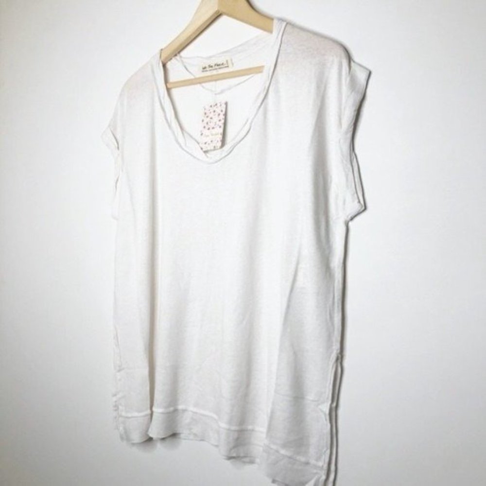 FREE PEOPLE Under The Sun White Tee - Picture 4 of 11